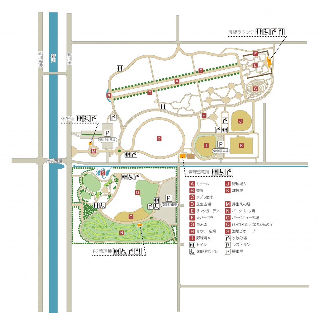前田森林公園 園内マップ